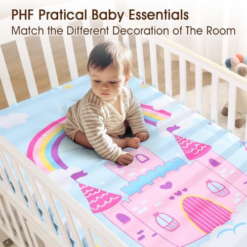 PHF 3 Pack Soft Castle Crib Sheets Fitted, Comfy Breathable Baby Sheets - Image 2