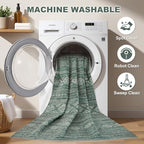 Nakagishi 7x9 Area Rugs Living Room: Washable Boho Large Neutral Soft Farmhouse - Image 3
