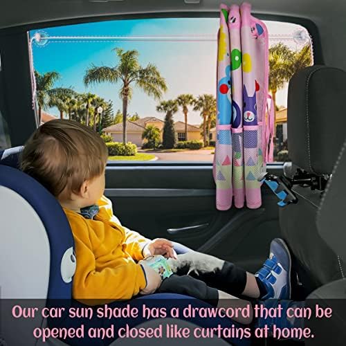 DIZA100 Car Sun Shade for Window Baby, 7 Suction Cups, Cute Patterns for - Image 3