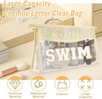 Iqimott Clear Patch Makeup Letter Bag, Boho Letter Bag - Image 4