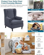 CRFATOP Wingback Chair Covers Stretch Armchair Slipcovers - Image 5