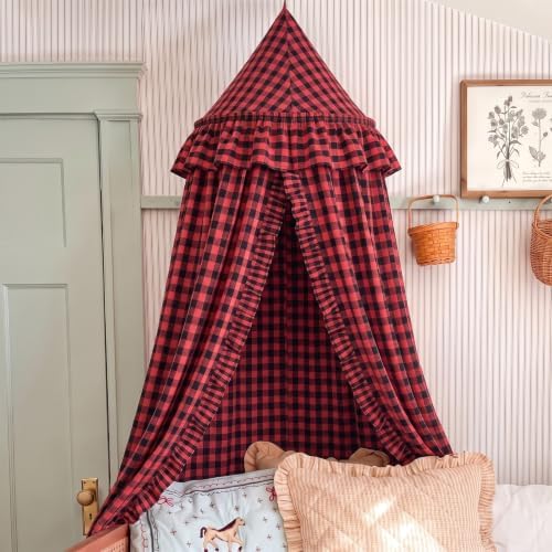 SmoothNovelty Gingham Plaid Bed Canopy by SmoothNovelty