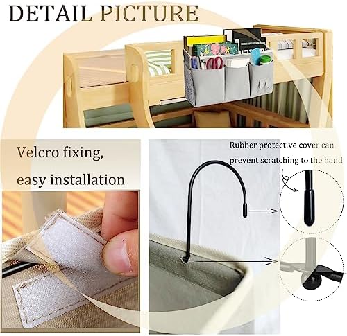 Bedside Caddy, Bedside Hanging Storage Organizer forBunk and Hospital Beds - Image 4
