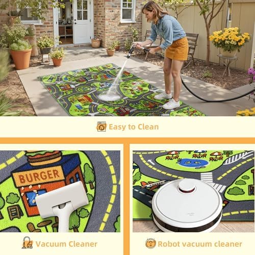 Upgrade Ultra Non Slip Kids Car Rug, Kids Road Playmat Rug - Image 6