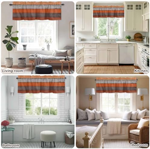 Farmhouse Kitchen Curtains Thanksgiving Fall Valances - Image 5