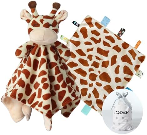 CREVENT Cozy Plush Baby Security Blanket, Loveys by CREVENT