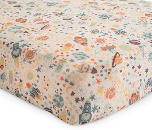 mushie Extra Soft Muslin Fitted Crib Sheet | 192 Thread Count | 28"x 52" - Image 2