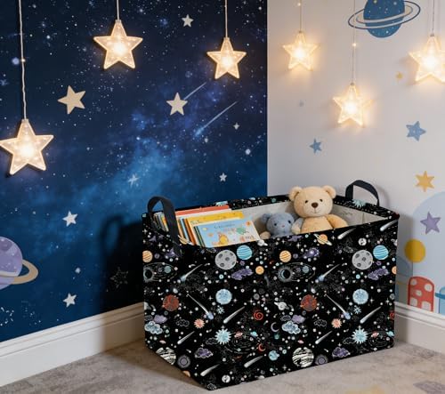 Sanjiaofeng Rectangular Moon and Stars Basket Waterproof Foldable Kids Laundry - Image 2