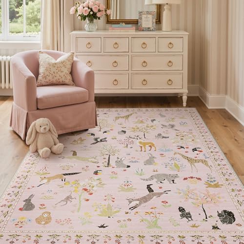 BESBLEE 10X14 Washable Area Rug by BESBLEE