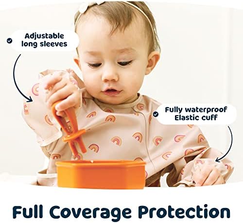 Tiny Twinkle Long Sleeve Bib for Babies & Toddlers | Waterproof Smock Bib for - Image 3
