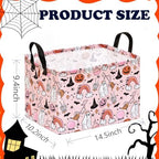 Gost Pattern Halloween Storage Basket Shelf Basket Storage Bin, Nursery Basket - Image 2