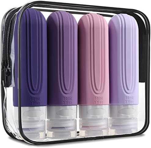 Mrsdry Travel Bottles for Toiletries, Tsa Approved 3oz Travel Size Containers by Mrsdry