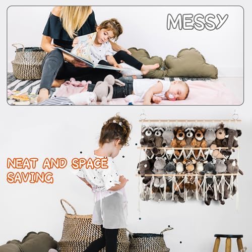 Over Door Stuffed Animal Storage Net Hammock Wall Hanging Toy - Image 3