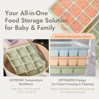 Baby Food Storage Silicone Cubes, Ocean Blue, 20 Cubes 0.8oz - Image 7