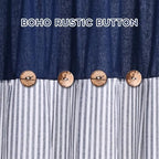 ASPMIZ Cotton Linen Farmhouse Kitchen Curtains, Boho Rustic Button Short - Image 4
