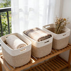 3 Pack Woven Baskets, Storage Baskets by HZFTJOY