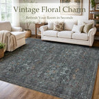 JOLLYVOGUE 6x9 Area Rugs for Living Room, Washable Rug, Forest Green - Image 2
