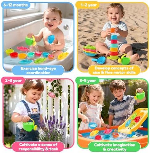Baby Bath Toys for Kids Ages 1-3 Toddler Bath Toys Mold Free Bathtub Toys for - Image 5