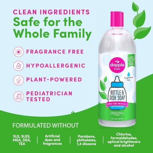 Dapple Baby - Fragrance-Free Bottle & Dish Soap Refill - 30 fl oz - Image 4