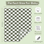 Yurhap Checkered Baby Blanket Fleece Baby Blankets - Image 4