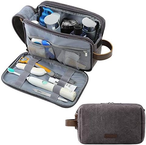 BAGSMART Toiletry Bag for Men, Canvas Travel Toiletry Organizer Dopp Kit by BAGSMART