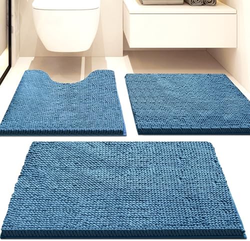 Bathroom Rugs Sets 3 Piece Non Slip, Bath Rugs - Image 2