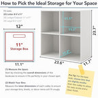 Homes: Inside + Out Apexa 3-Tier Cube Storage Organizer Shelves, Stackable Wood - Image 7