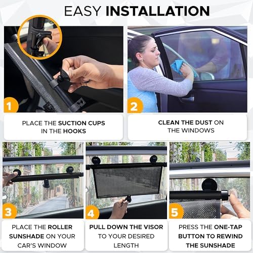 EcoNour Car Shades for Side Windows Window Sunshade for Kids - Image 5