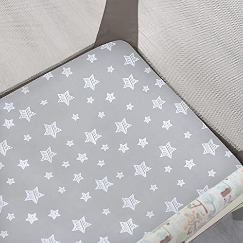 Pack and Play Sheets Girl, Mini Crib Sheets, Stretchy Playard Fitted Sheet - Image 2