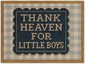 Framed Thank Heaven for Little Boys Wall Art, Baby Boy Nursery Wall Decor by Unknown