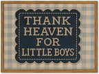 Framed Thank Heaven for Little Boys Wall Art, Baby Boy Nursery Wall Decor by Unknown