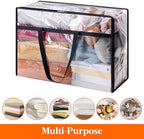 Lifewit 60L Clear Clothes Storage Bags, Plastic Foldable Blanket Storage Bag - Image 4