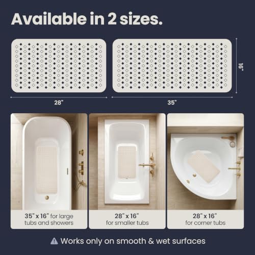homerella Bathtub Mat Non Slip 35x16 Shower Mat Non Slip Anti Mold BPA Free - Image 5