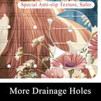 Bath Tub Shower Mat, Washable Bathtub Floor Mats, Suction Cups and Drain Holes - Image 2