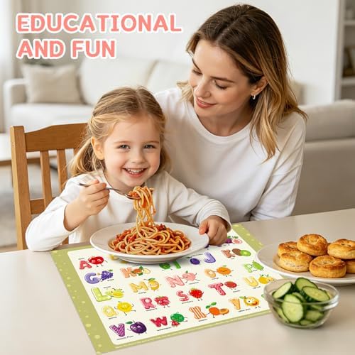 Disposable Placemats for Baby & Toddlers – 40 Pack 12x18 Inches – Sticky Table - Image 2