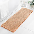 Chenille Bathroom Runner Rug 17"x47" Peach, Plush Bath Mat by Kildoss