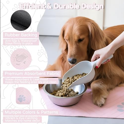 Dog Cat Food Mat, Absorbent Pet Feeding Mat - Image 4