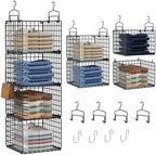 Hanging Closet Organizer, 4 Tier Metal Closet Organizers and Storage by Orapoke