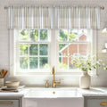 jinchan Linen Striped Kitchen Valances by JINCHAN