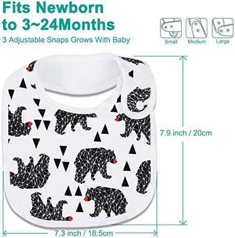 Baby Bibs Soft and Absorbent Cotton Bandana Bibs Set - Image 4