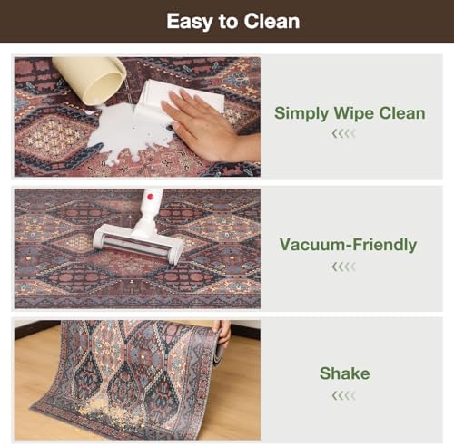 Floor Mat for Home 5×7ft, Easy Clean Plastic Rug-Like Pattern Area Mat for - Image 4