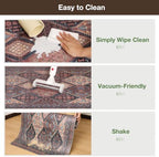 Floor Mat for Home 5×7ft, Easy Clean Plastic Rug-Like Pattern Area Mat for - Image 4