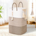 Woven Laundry Basket for Clothes, 100 L Large Rectangle Laundry Hampers by WENMER
