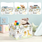 Clastyle Kid Storage Basket Woodland Vine Animal Foldable Laundry Hamper - Image 5