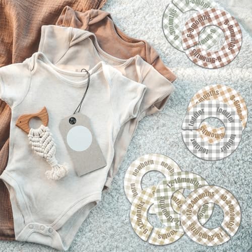WSICSE Baby Closet Dividers, 8-Piece Round Size Labels, Fits 1.5" Rod - Image 5