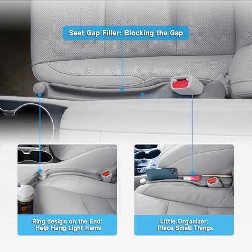 Givifive Car Seat Gap Filler Organizer 2Pack Soft Foam 3IN1 Multifunctional - Image 3