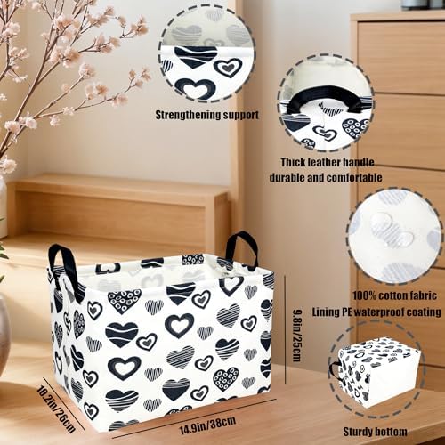 Valentine's Day Basket Gift for Empty Cute Heart Large Storage Bin for Kid and - Image 5