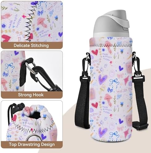 AUPET Water Bottle Sling Bag Carrier Crossbody Sleeve, Insulated Neoprene - Image 3
