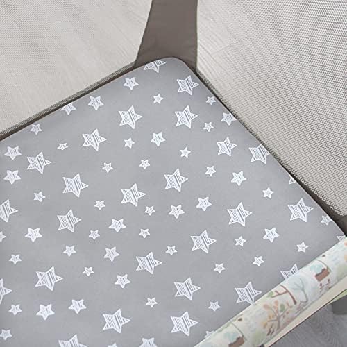Pack and Play Sheets, 4 Pack Mini Crib Sheets, Stretchy Playard Fitted Sheet - Image 2