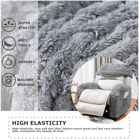 Recliner Chair Covers 4-Pieces Recliner Slipcovers Lazy Boy Chair Covers - Image 2